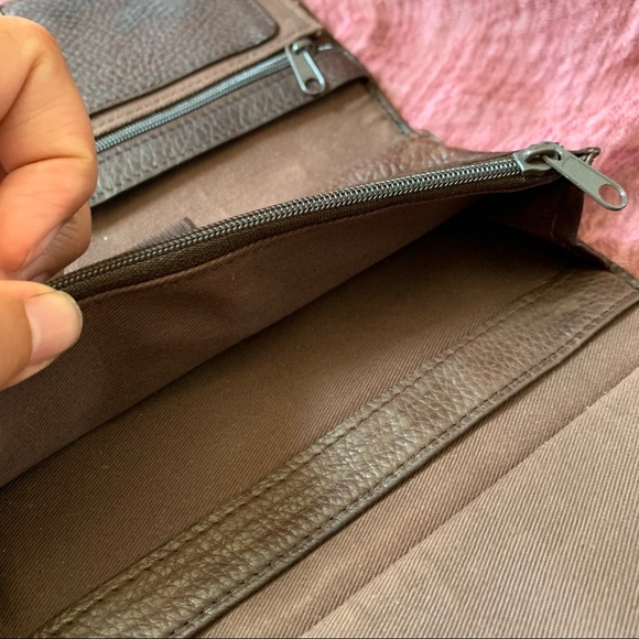 FOSSIL Brown Leather Wallet Billfold - Picture 7 of 7